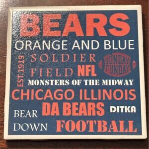 Chicago Bears Ceramic Coaster 3x3
